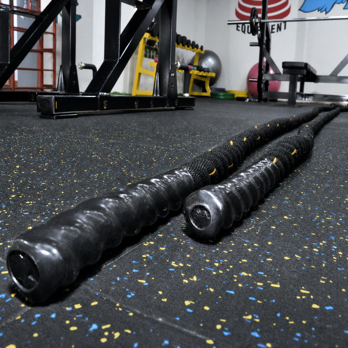 Fitvids Battle Rope 1.5Inch Diameter Poly Dacron 30 FT Length, Heavy Ropes for Home Gym and Workout