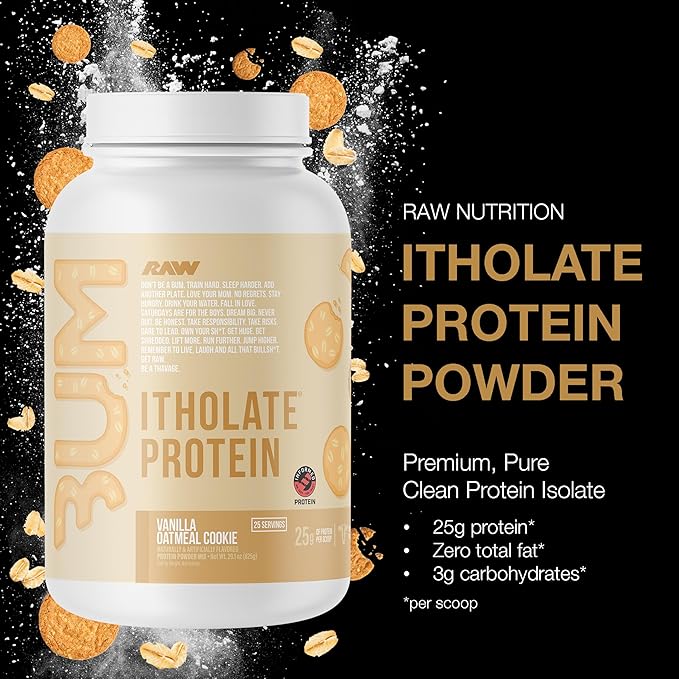 RAW Whey Isolate Protein Powder, Vanilla Oatmeal Cookie (CBUM Itholate Protein) - 100% Grass-Fed