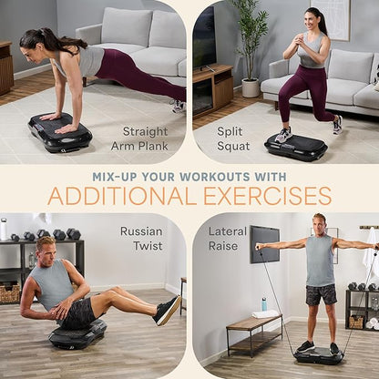 Lifepro Waver Vibration Plate Exercise Machine for Lymphatic Drainage, Muscle Activation, Full-Body