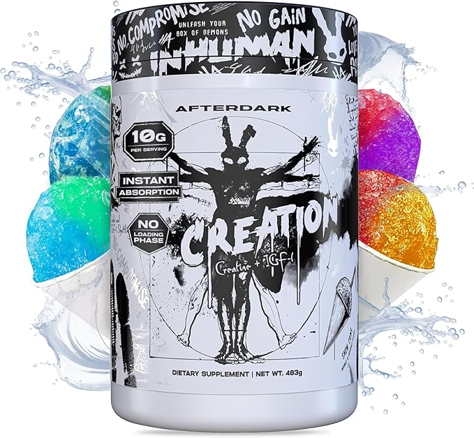 AfterDark Supplements Creation Creatine Monohydrate Powder, 10000mg Creatine Matrix Blend, Promotes