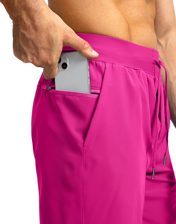 Men's Running Shorts with Zipper Pockets 9 Inch/ 7 Inch / 5 Inch Lightweight Quick Dry Gym Workout