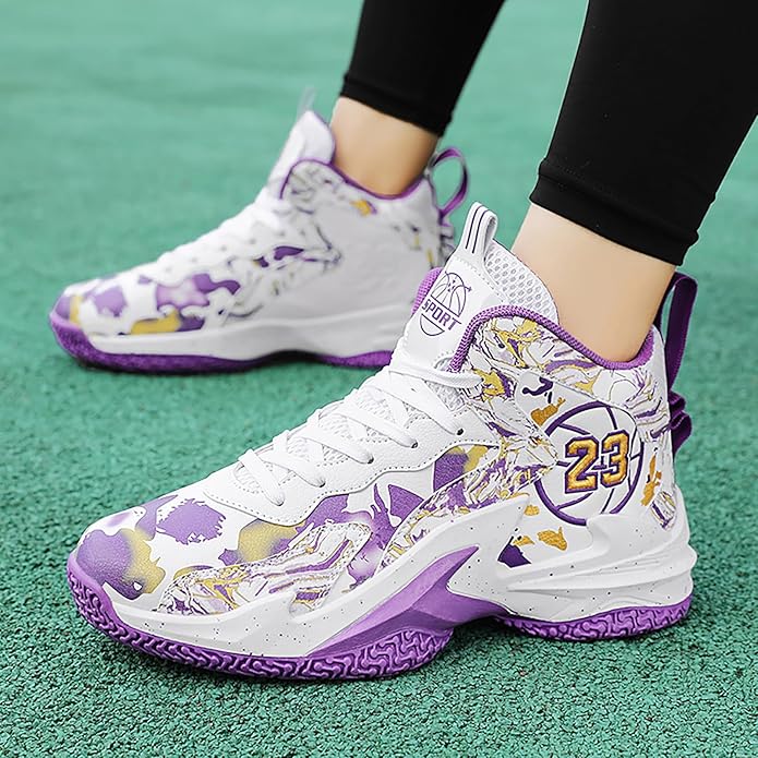Boys Basketball Shoes Breathable Indoor Athletic Shoes Youth Outdoor Fashion Sneakers Comfortable