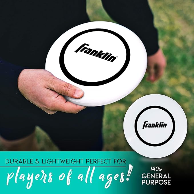 Franklin Sports Flying Disc - Disc for Beach, Backyard, Lawn, Park, Camping - 140 or 175 Grams