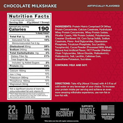 BSN SYNTHA-6 Premium Protein Powder with 6g of Fiber, Whey Protein, Micellar Casein, Milk Protein