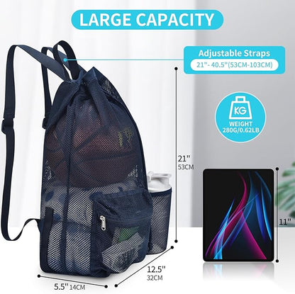 Mildbeer Large Drawstring Backpack for Men Women Athletic Gym Sports Workout Beach Swimming