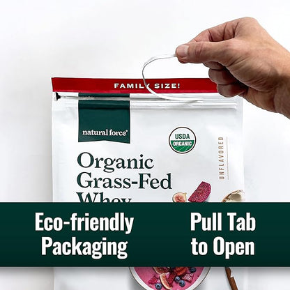 Natural Force Grass Fed Organic Whey Protein Powder ??Non GMO Verified, Humane Certified & Lab