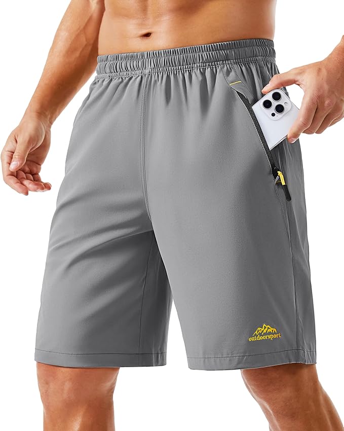 TACVASEN Men's Running Athletic Shorts 9" Quick Dry Workout Gym Shorts Lightweight Summer Shorts 3