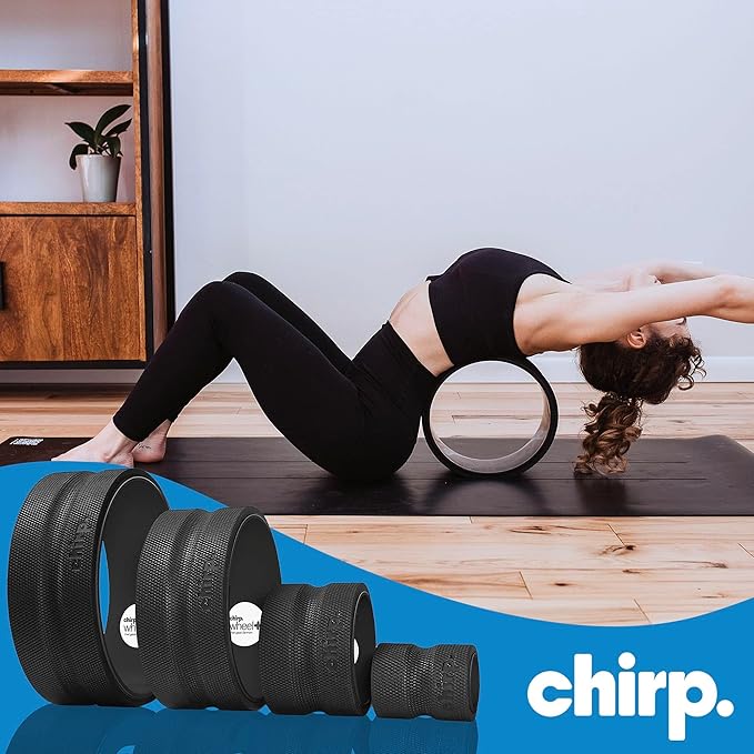 Chirp Wheel Foam Roller ??Targeted Back & Neck Relief, Lumbar Spine Stretcher, Spinal Decompression