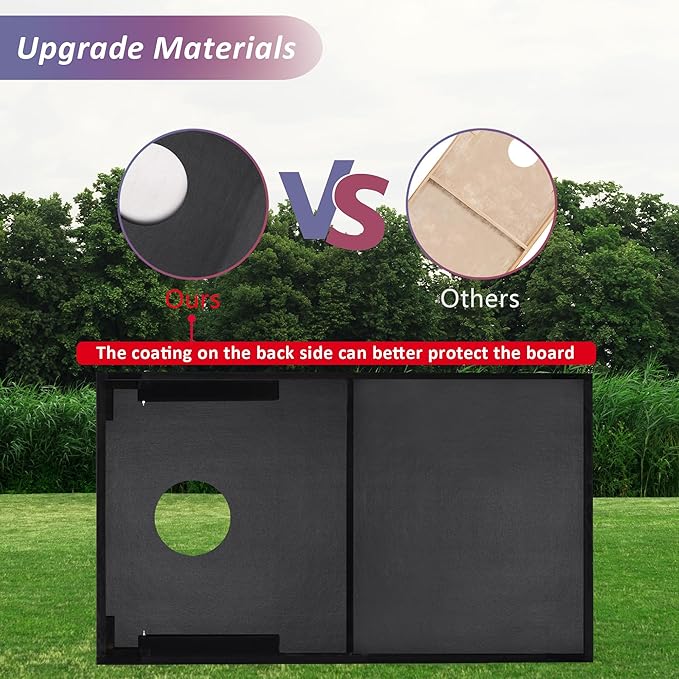 Cornhole Set, Regulation/Tailgate Size Cornhole Boards with 8 Bean Bags and Carrying Case, 4x2/3x2