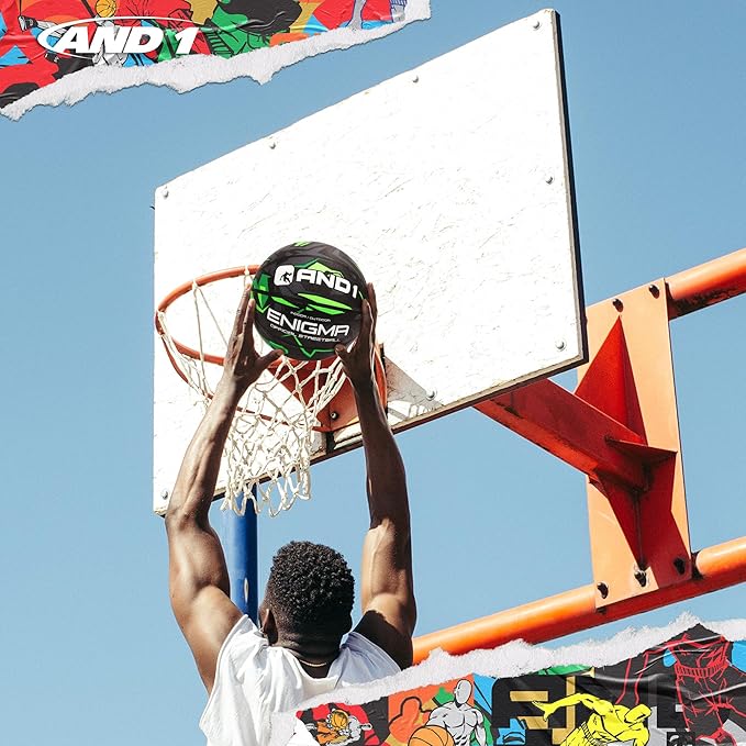 AND1 Enigma Basketball - Streetball for Indoor and Outdoor Use, Deep Channel Construction and
