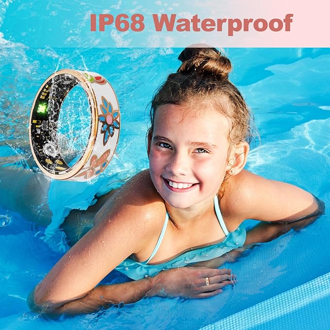 Advanced Smart Health Ring for Men & Women - IP68 Waterproof Health Tracker Ring with Heart Rate