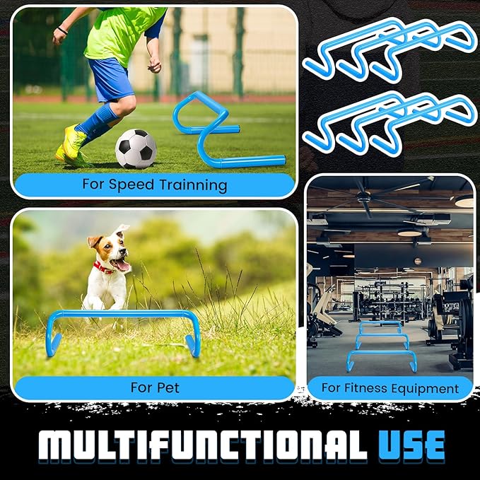 Wettarn 10 Pcs Speed Agility Training Hurdles Detachable Durable Hurdle Agility Plyometric and All