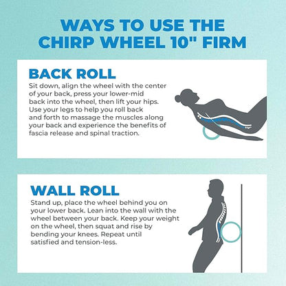 Chirp Wheel Foam Roller ??Targeted Back & Neck Relief, Lumbar Spine Stretcher, Spinal Decompression
