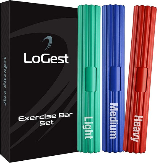 Logest Twist Hand Exerciser Bars for Physical Therapy - Relieves Tendonitis Pain & Improve Grip