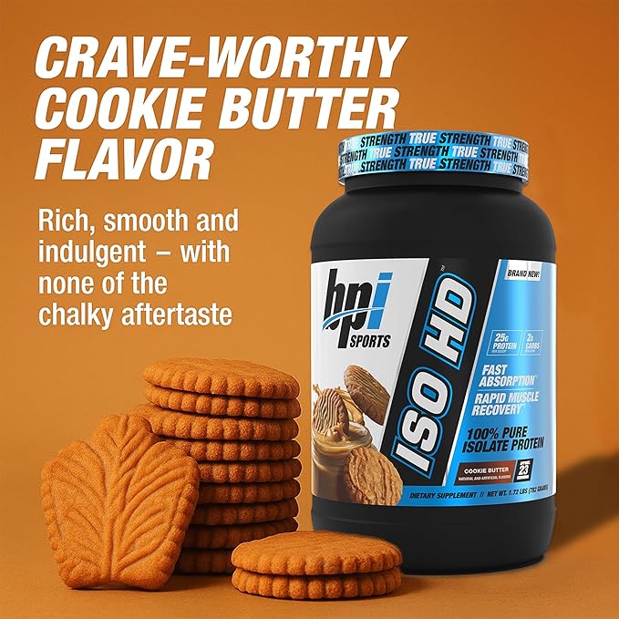 BPI Sports ISO HD Isolate Protein Powder ??100% Whey Isolate, Protein Powder for Muscle Gain