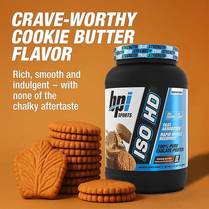 BPI Sports ISO HD Isolate Protein Powder ??100% Whey Isolate, Protein Powder for Muscle Gain