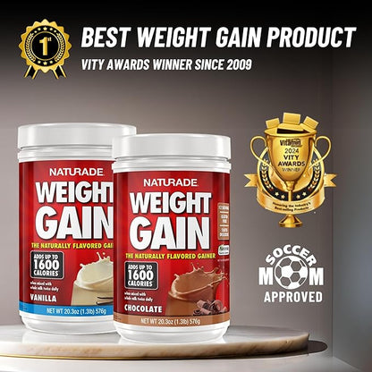Naturade - All Natural Weight Gain Drink Mix - Gluten Free, Delicious Taste, 1600 Calories per