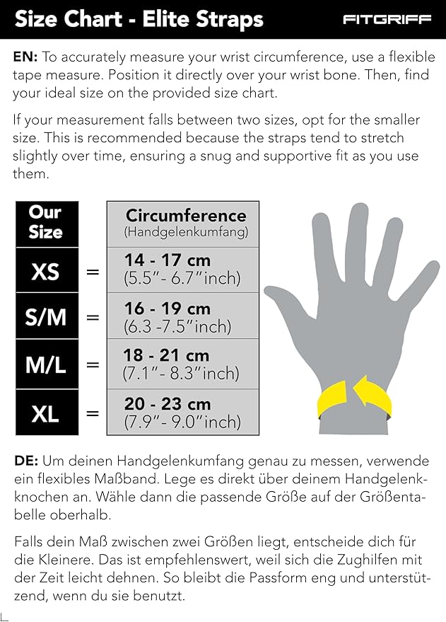 Fitgriff® Elite Straps - Lifting Wrist Straps (Rubber Grips) for Weightlifting, Gym, Workout