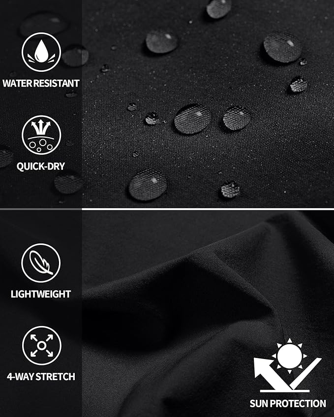 Men's Hiking Cargo Shorts Quick Dry Lightweight Travel Shorts with Multi Pockets for Fishing