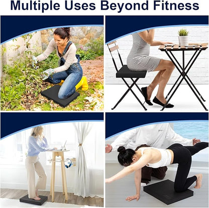 StrongTek Extra Wide Foam Balance Pad for Physical Therapy, 19" X 15.8" X 2.4", High-Density TPE