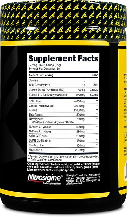 Primaforce Pre-Workout Complex Powder (Grape, 30 Servings) - Fitness Supplement for Workout Routine