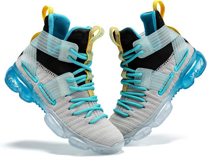 VITUOFLY Kids Basketball Shoes Boys Air Cushion Sneakers Girls Mid Top School Hoops Shoes Non-Slip
