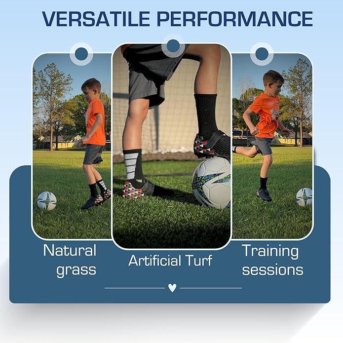 Soccer Cleats for Kids & Youth | Lightweight Football Shoes for Firm Ground | Durable Girls & Boys