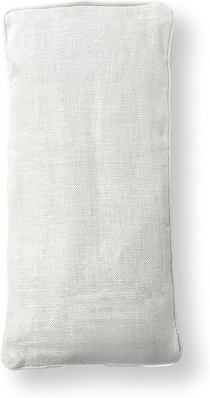Organic Linen Eye Pillow - Lavender & Flaxseed for Relaxation, Yoga, Stress Relief - Microwavable