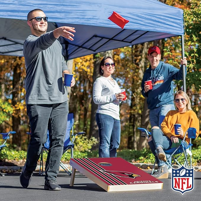 NFL 2' x 3' Solid Wood Cornhole Set with Direct Print HD Team Graphics – Great Gift for Any