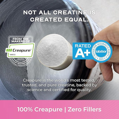 Muscle Feast Creapure Creatine Monohydrate Powder, Vegan Keto Friendly Gluten-Free Easy to Mix