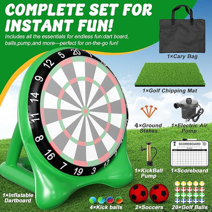 Inflatable Soccer Dart Board, Giant Kick Darts,Indoor Outdoor Lawn Yard Games for Kids Adults