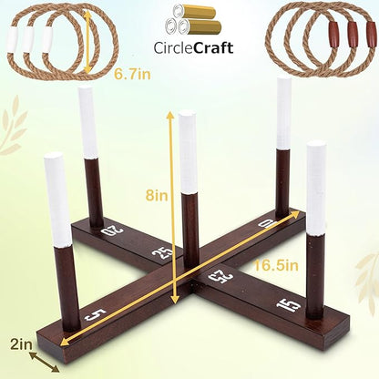 Outdoor Ring Toss Game for Adults - Perfect Lawn and Backyard Game for Adults and Family - Outdoor