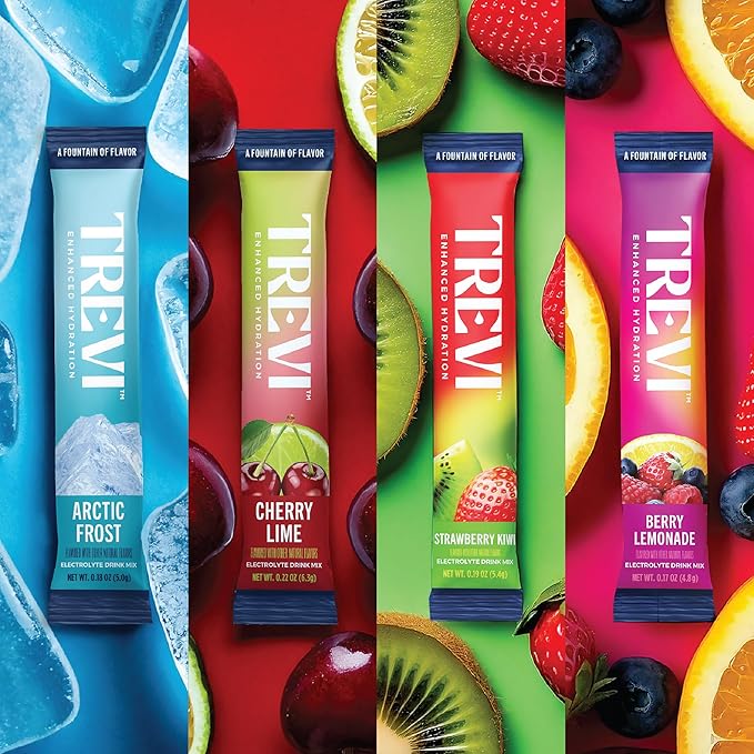 TREVI™ Sugar Free Electrolytes - Drink Mix Hydration Powder Packets - 28 Count - Favorites Variety