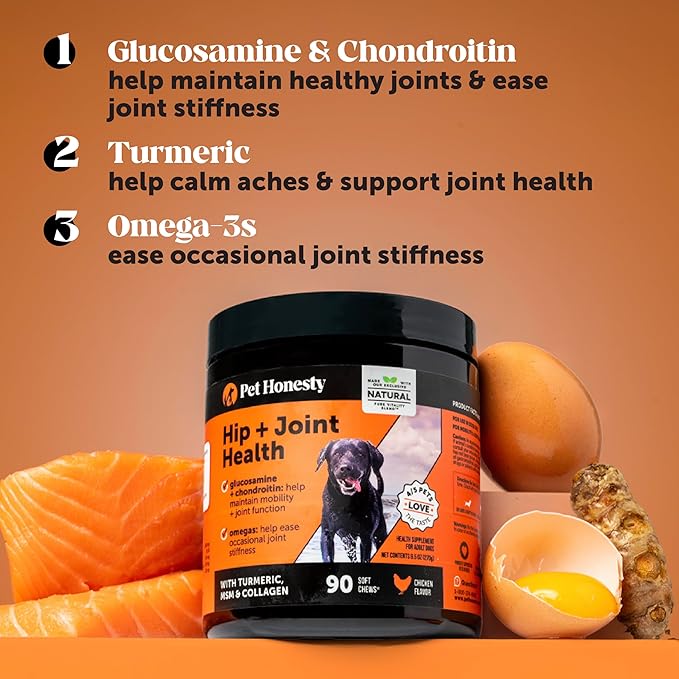 Hip & Joint Health - Glucosamine for Dogs Soft Chews, Joint Supplement for Dogs with Glucosamine
