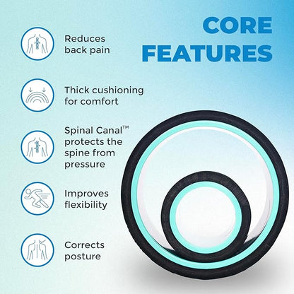Chirp Wheel Foam Roller ??Targeted Back & Neck Relief, Lumbar Spine Stretcher, Spinal Decompression