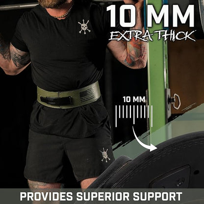 Weight Lifting Belt - Lever Gym Belt for Weightlifting, 10mm Leather Weight Belt for Men - 4 Inches