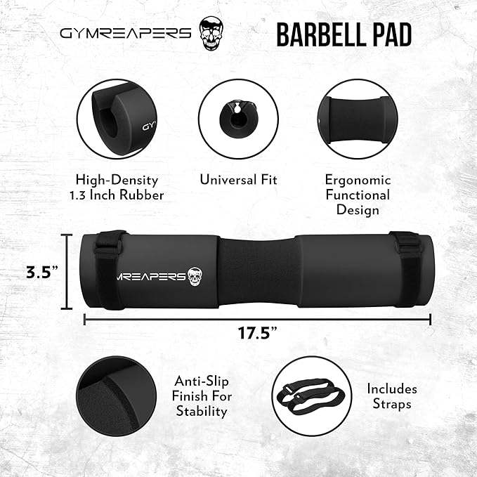 Gymreapers Barbell Squat Pad - Protective Bridge Pad For Hip Thrust, Squats, Lunges - Hip Support