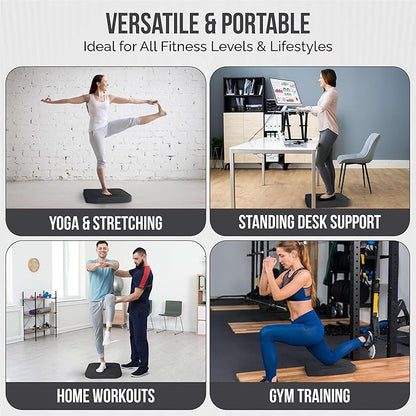 Balance Pad ??Premium POE Foam, Non-Slip Stability Pad for Physical Therapy, Yoga, Core Training &