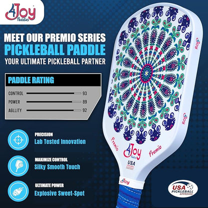 4Joy Pickleball Paddle Premio Series - Thermoformed Premium T700 Carbon Fiber Pickleball Paddless