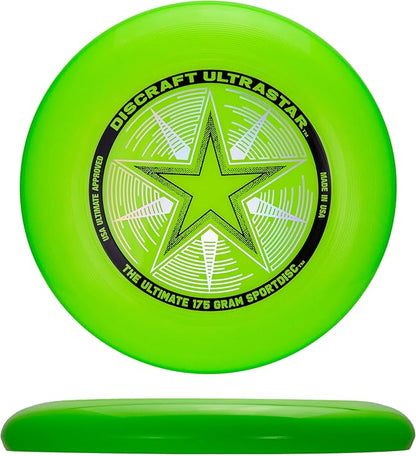Discraft Ultrastar Neon 5-Pack | Premium Ultimate Discs - Neon Pink, Yellow, Cobalt Blue, Green