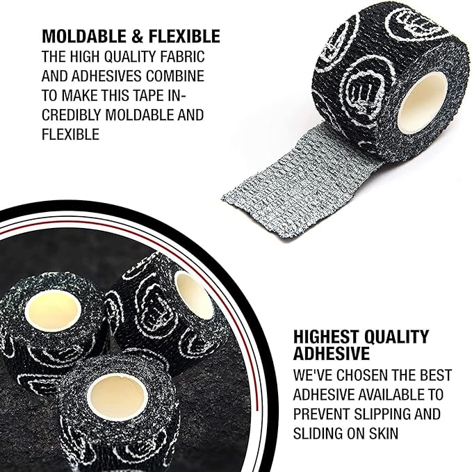 WOD Nation Flexible Hook-Grip Athletic Tape – Easy-Tear, Sweat-Proof Thumb & Finger Strips for