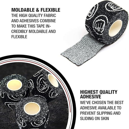 WOD Nation Flexible Hook-Grip Athletic Tape – Easy-Tear, Sweat-Proof Thumb & Finger Strips for