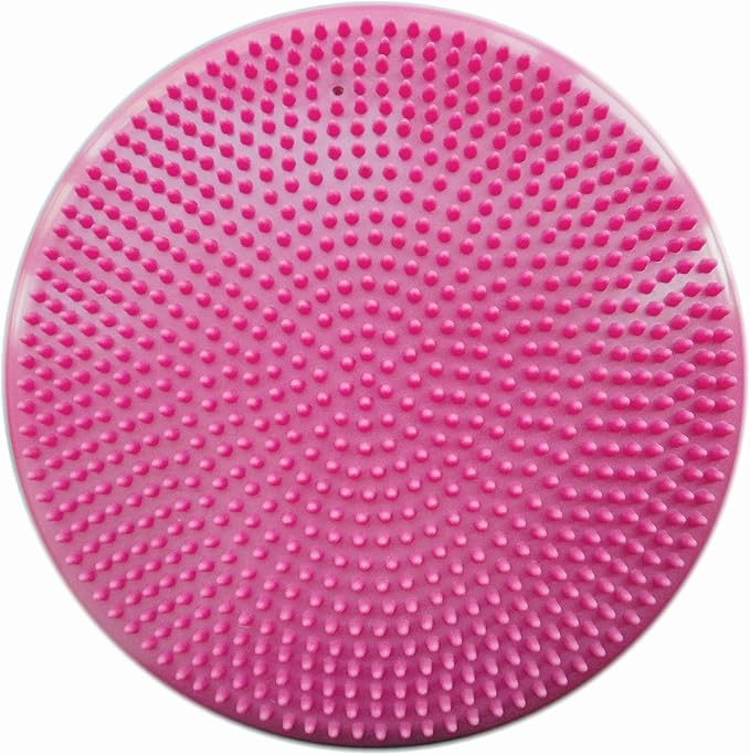 AppleRound Inflated Wobble Cushion with Hand Pump, Air Stability Board (Extra Thick), Core Balance