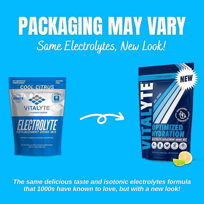 Vitalyte Electrolyte Powder (35 oz, 40 Servings Per Container)-Isotonic Drink Mix for Hydration