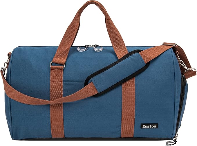 Kuston Sports Gym Bag with Shoe Compartment&Wet Pocket,Travel Duffel bag,Weekend Bag,Workout Bag