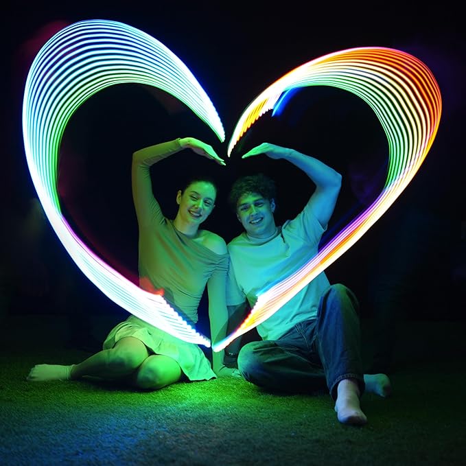 TOSY Flying Ring - 16 Million Color RGB or 12 LEDs, Super Bright, Lost Mode, Auto Light Up, Camping