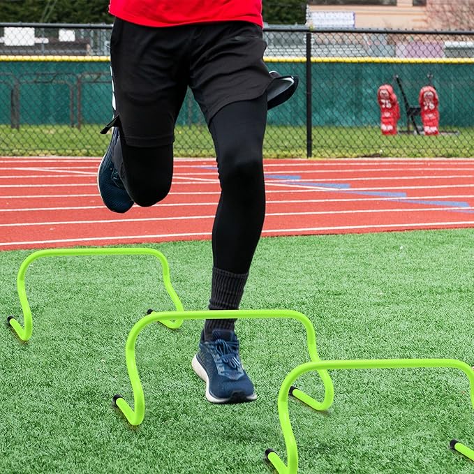 Wettarn 12 Pcs 9" Speed Training Agility Hurdles for Athletes Reliable Training Hurdle Plyometric