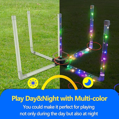Outdoor Ring Toss Game, Upgraded 15-Inch Backyard and Lawn Games for Adults & Kids, Backyard