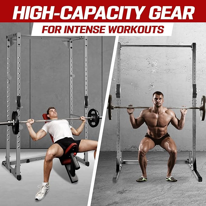 Yes4All Power Rack J-Hooks & Attachments ??Heavy Duty Barbell Holders Compatible with 2x2 & 3x3