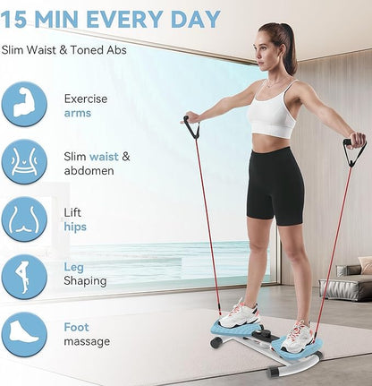 renZEC Waist Twister Machine, Adjustable Exercise Twist Board for Women Men, Noiseless Ab Twister